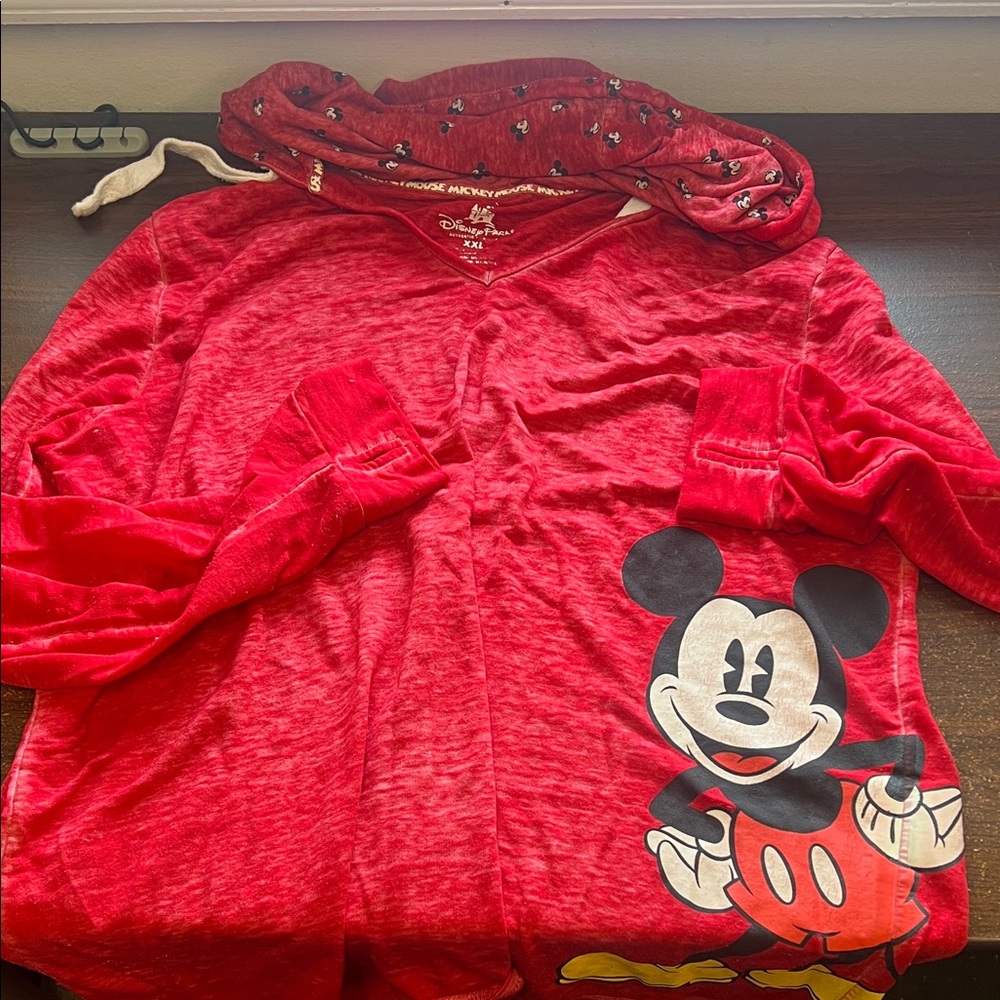 Disney Red Mickey Mouse Pullover - image 1